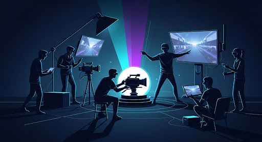 A promotional image from the Confunkshun project showcasing MindVR's work